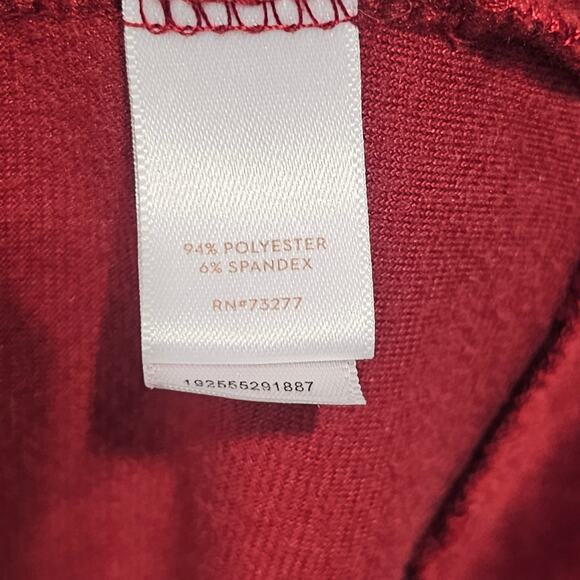 Lauren Conrad Red Velvet / Velour Crop Sweatshirt Size S Fairy Grunge - Picture 3 of 7